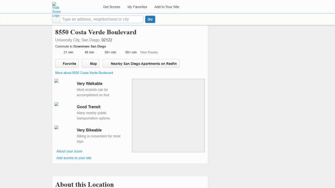 8550 Costa Verde Boulevard, San Diego CA - Walk Score